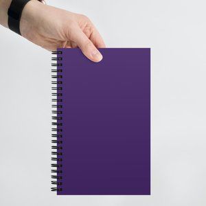 Premium Plain Purple Spiral notebook (Customizable)